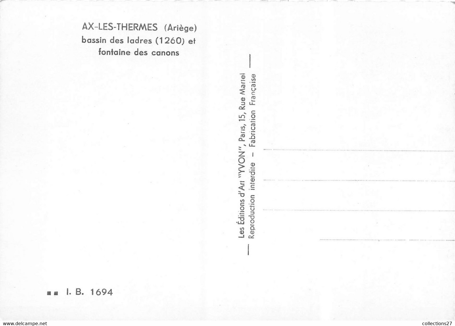 09-AIX-LES-THERMES- BASSIN DE LADRES ET FONTAINE DES CANONS - Ax Les Thermes