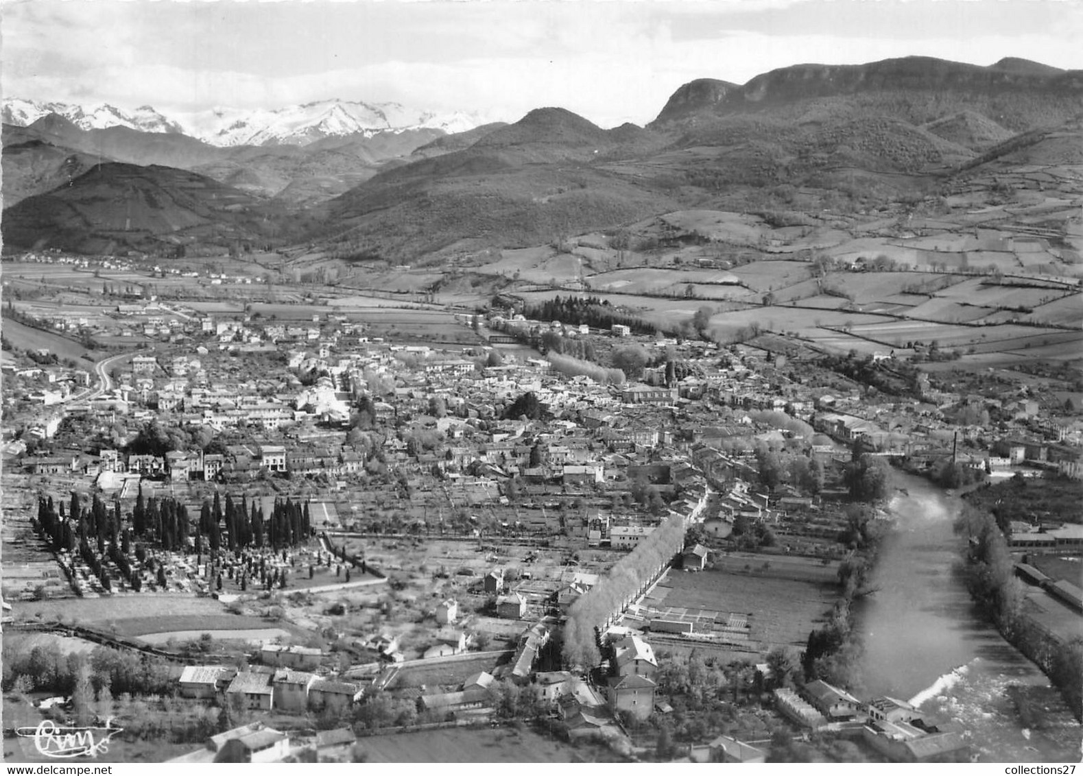 09-SAINT-GIRONS-VUE GENERALE AERIENNE - Saint Girons