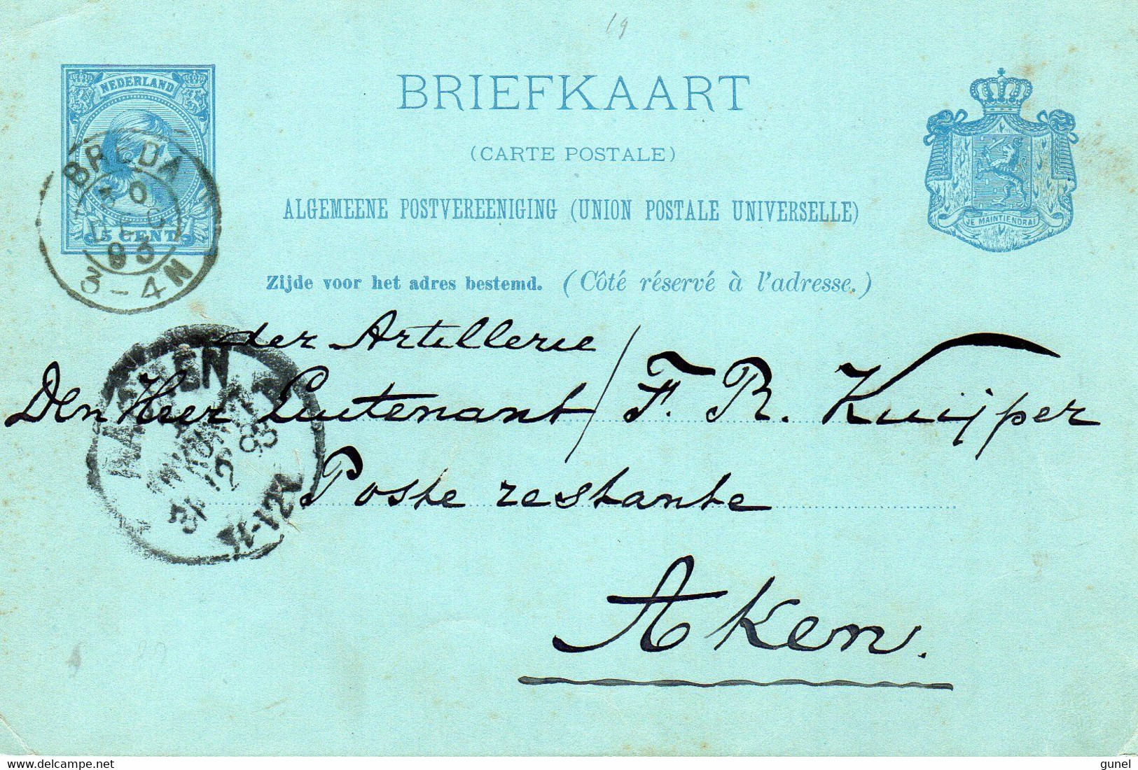 Kleinrond BREDA Naar Aken - Postal History