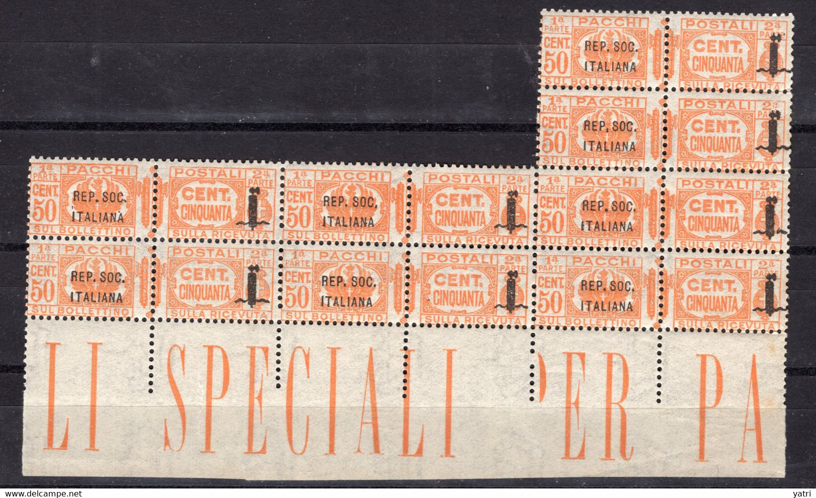 Repubblica Sociale (1944) - Pacchi Postali, 50 Cent. ** - Postal Parcels