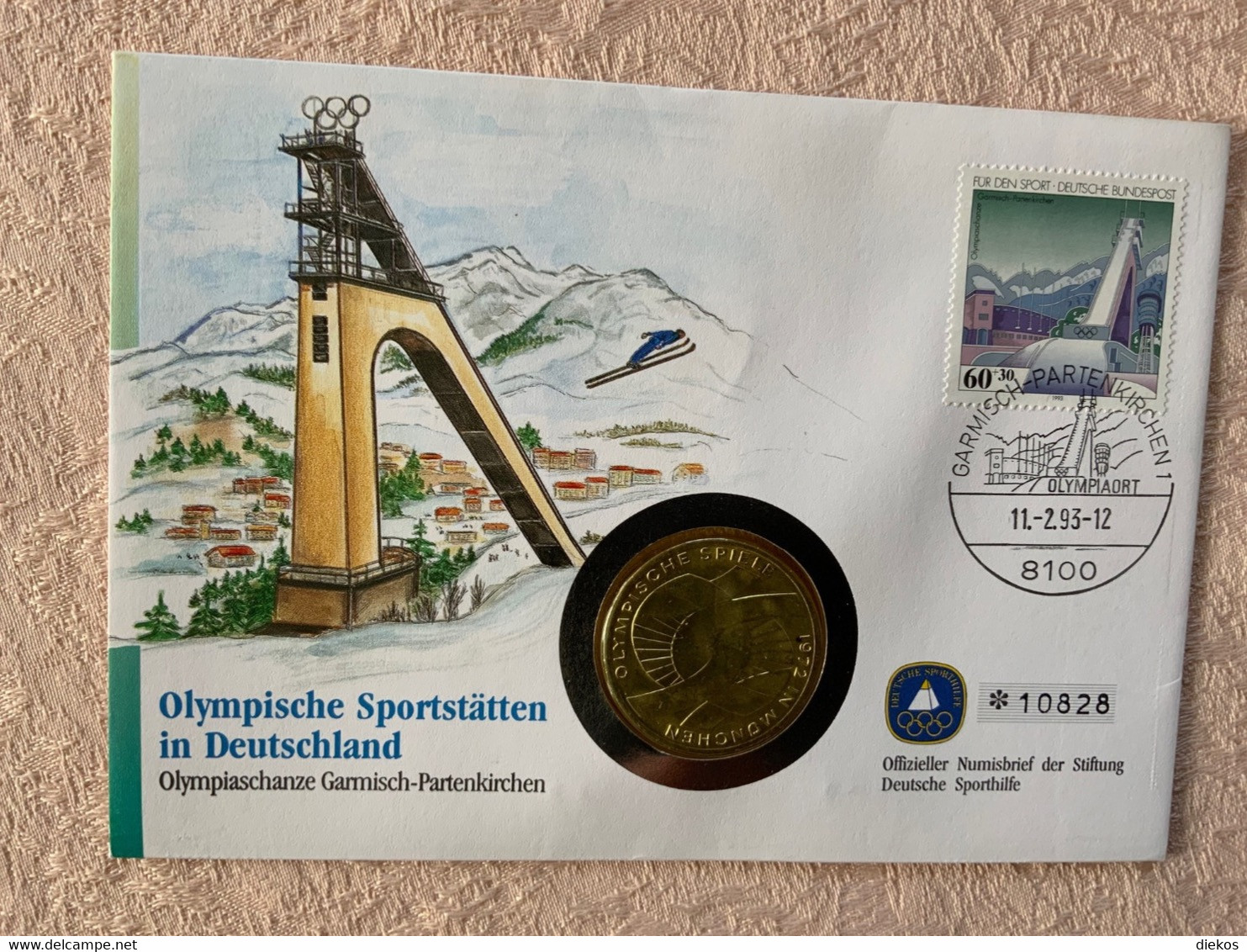 Numisbrief Coin Cover 10 DM Olympia 1972  Silber  #numis90 - Gedenkmünzen
