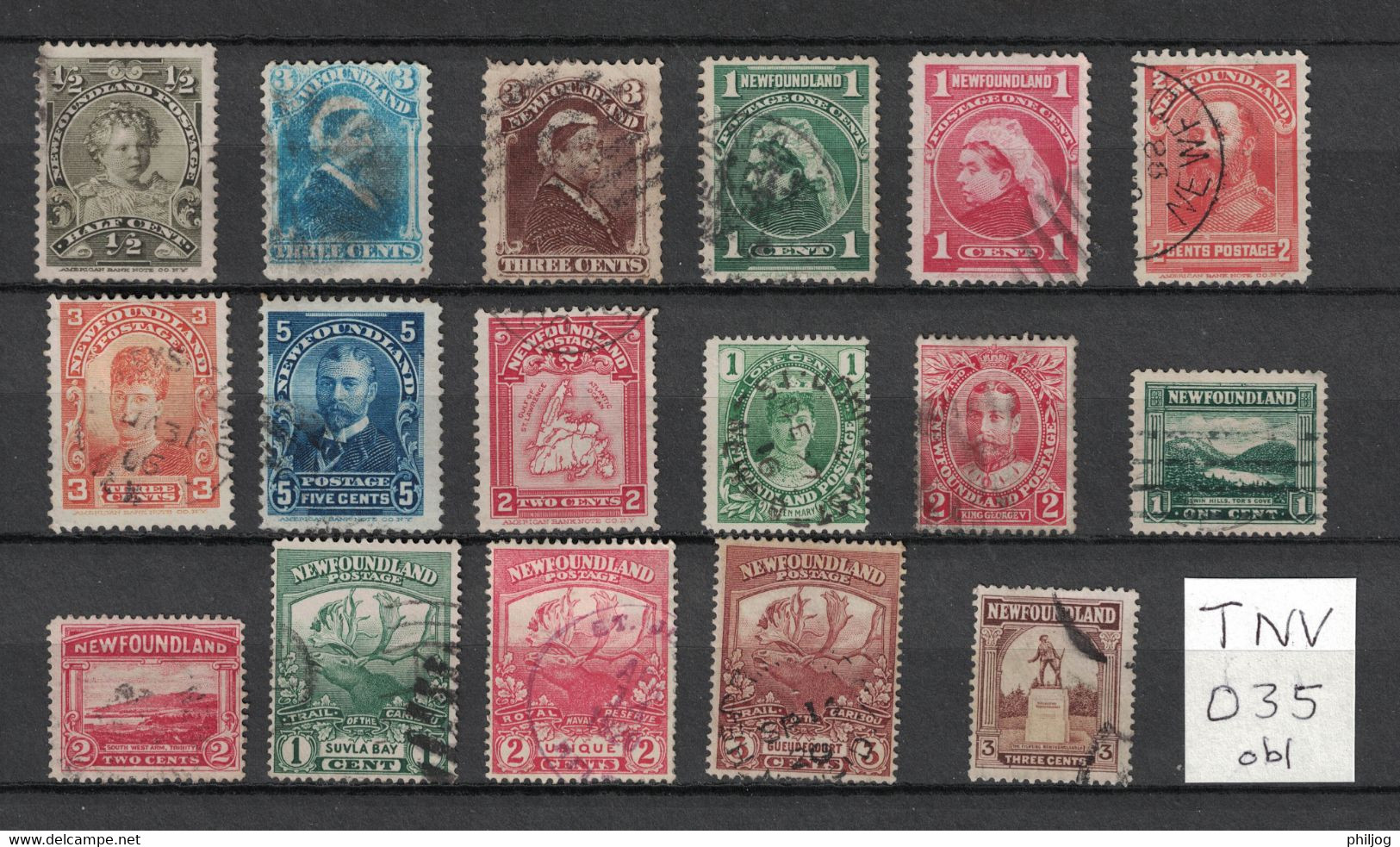 Terre Neuve - Newfoundland - Lot De 17 Timbres Oblitérés - 17 Used Stamps - Other & Unclassified