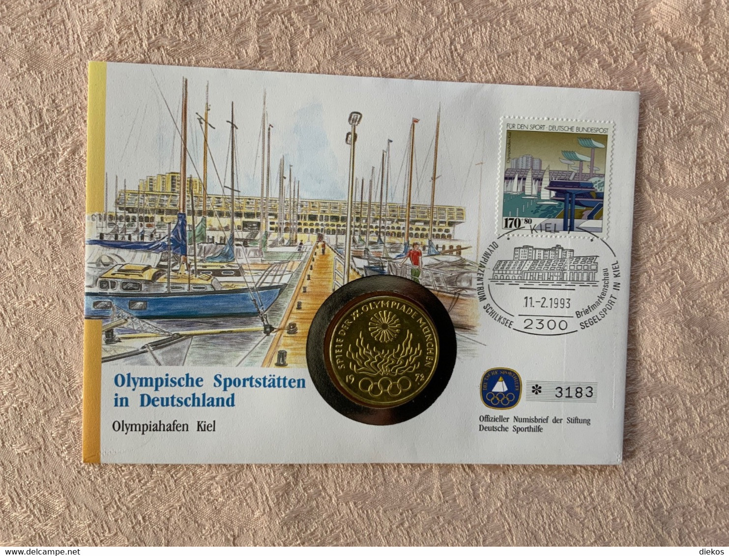 Numisbrief Coin Cover 10 DM Olympia 1972  Silber  #numis91 - Gedenkmünzen