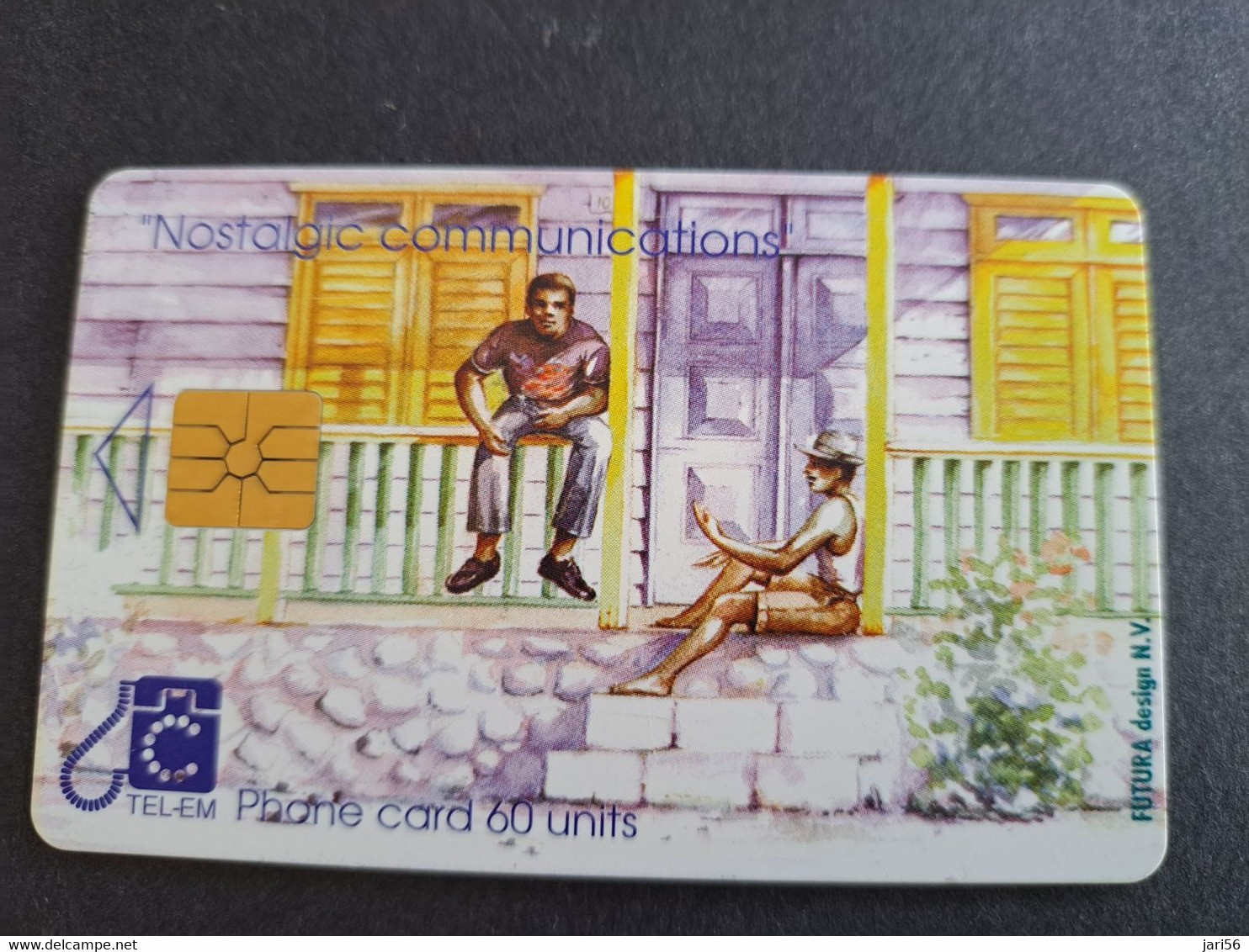 St MAARTEN $10  Nafls 17.70 ,- ST MAARTEN Man On Veranda 60 Units  ** 10118** - Antillas (Nerlandesas)