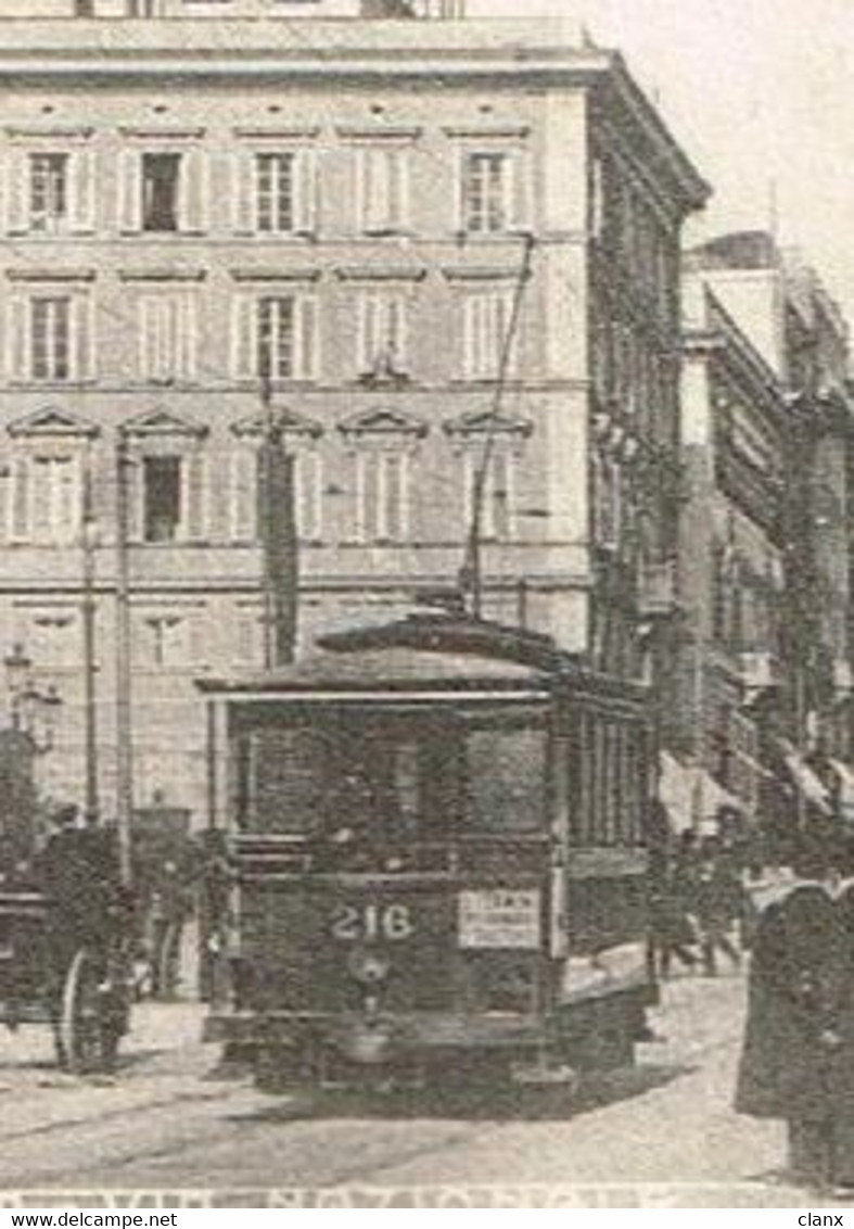 ROMA 1910 Via Nazionale With Tram - Transports