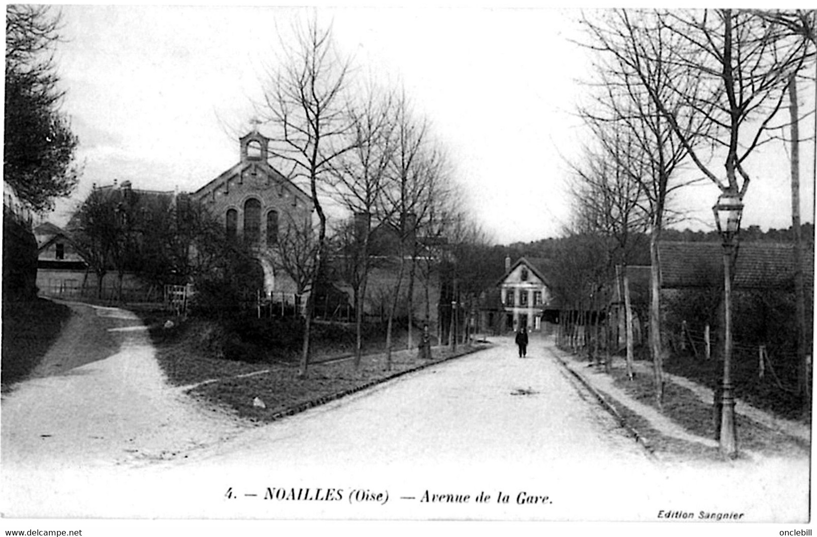 Noailles Oise Avenue De La Gare Animée 1910 état Superbe - Noailles