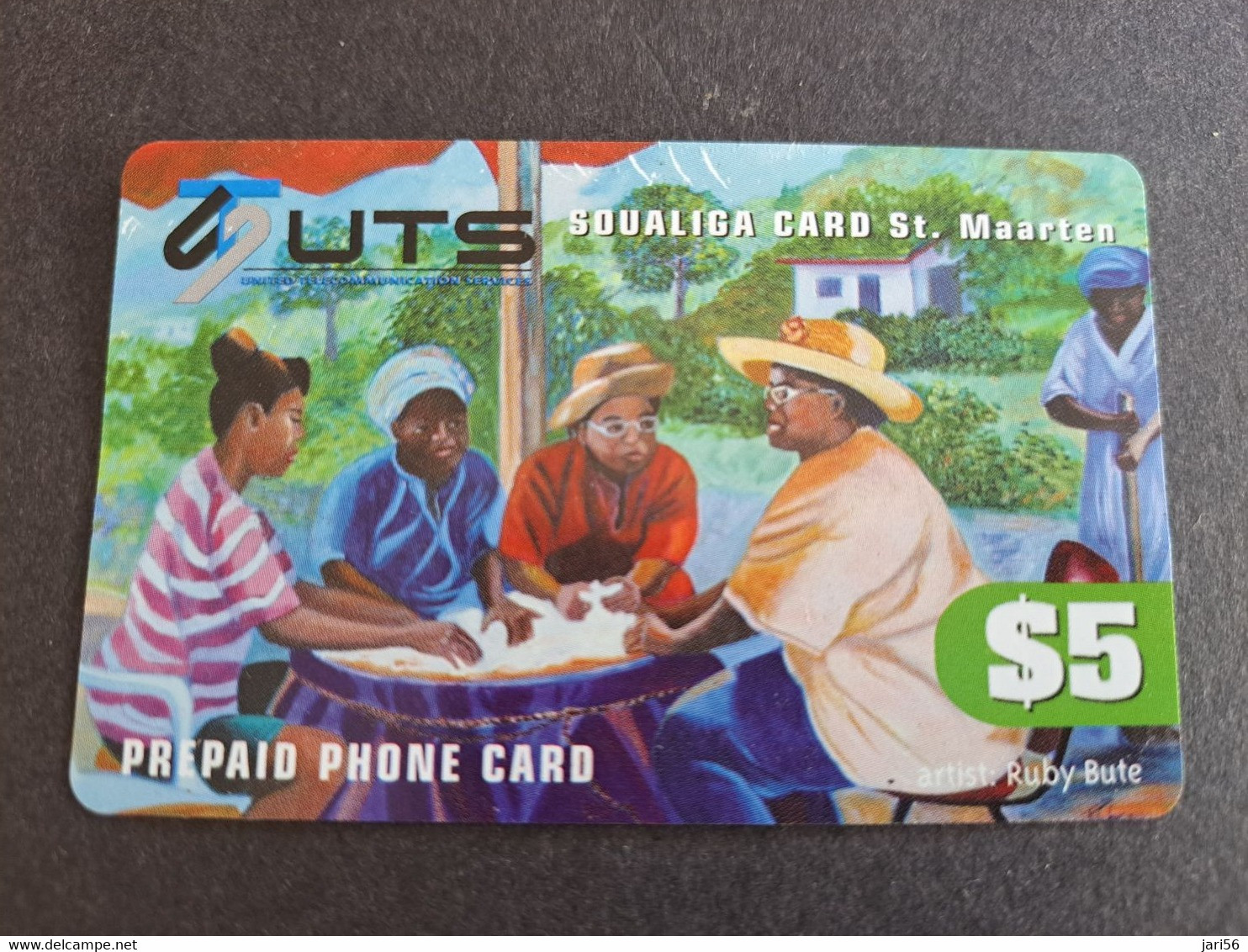 ST MAARTEN  SOUALIGA CARD PREPAID    $5,-   **10136** - Antilles (Neérlandaises)