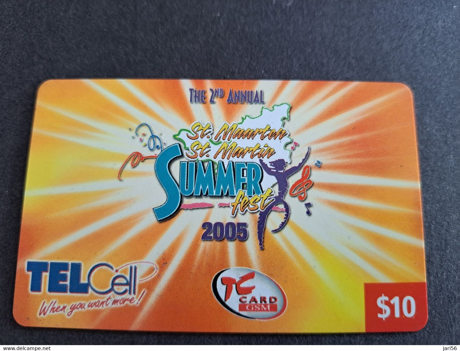 St MAARTEN  Prepaid  $10,- TC CARD  SUMMER FEST 2005          Fine Used Card  **10141** - Antille (Olandesi)