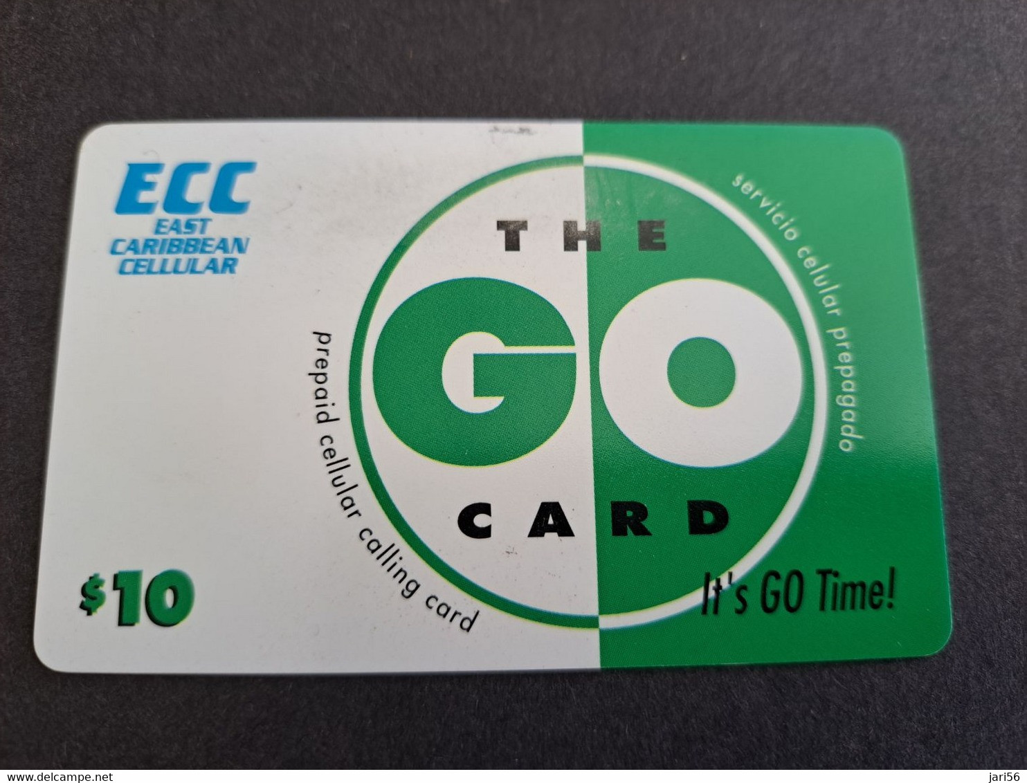 St MAARTEN  Prepaid  $10,- ECC  THE GO CARD /GREEN          Fine Used Card  **10146** - Antilles (Neérlandaises)