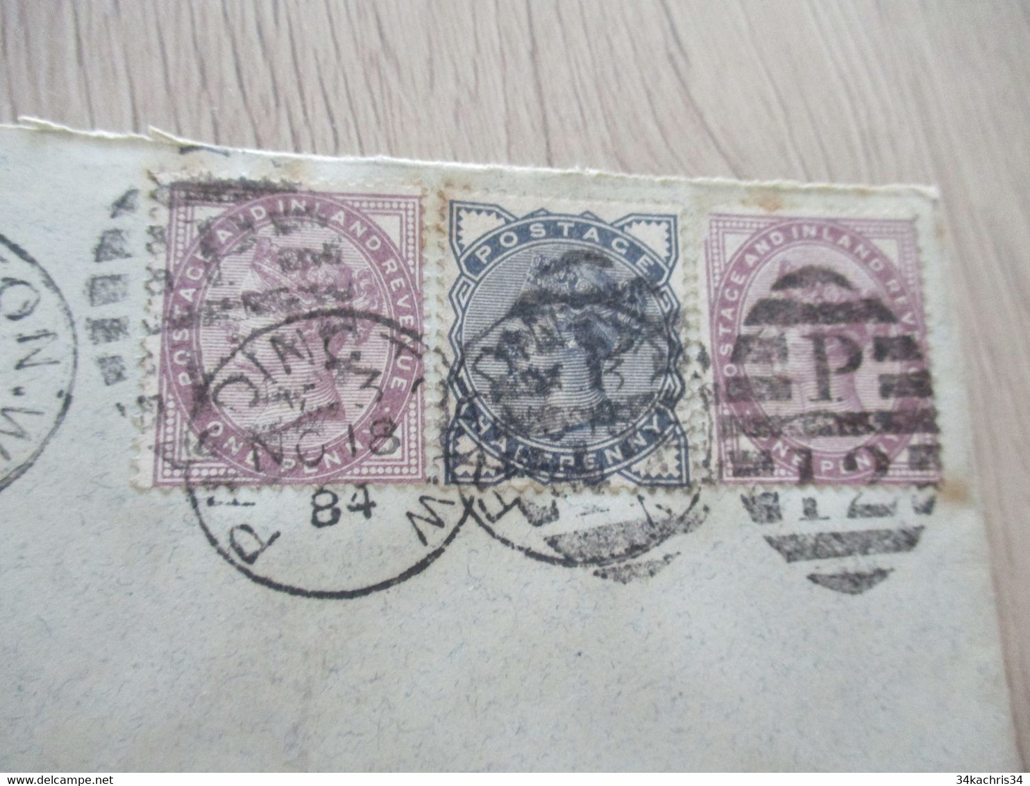 Great Britain Belle Lettre London Pour Baden Baden Germany 1884 Avec 3 TP Anciens - Storia Postale