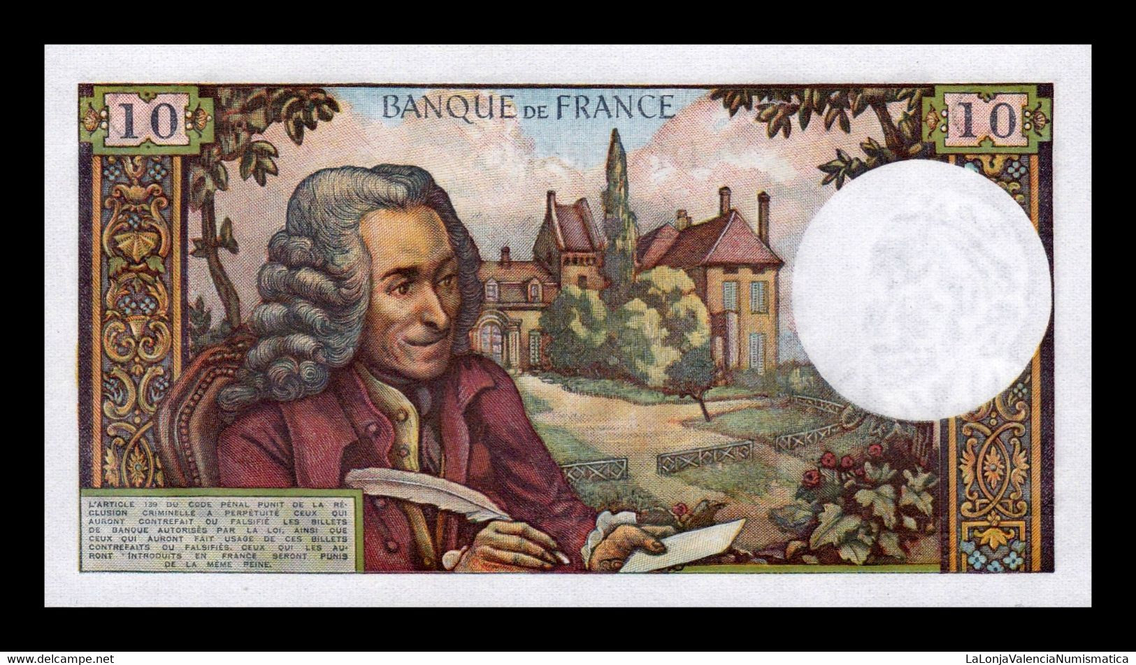 Francia France 10 Francs Voltaire 1967 Pick 147b SC UNC - 10 F 1963-1973 ''Voltaire''