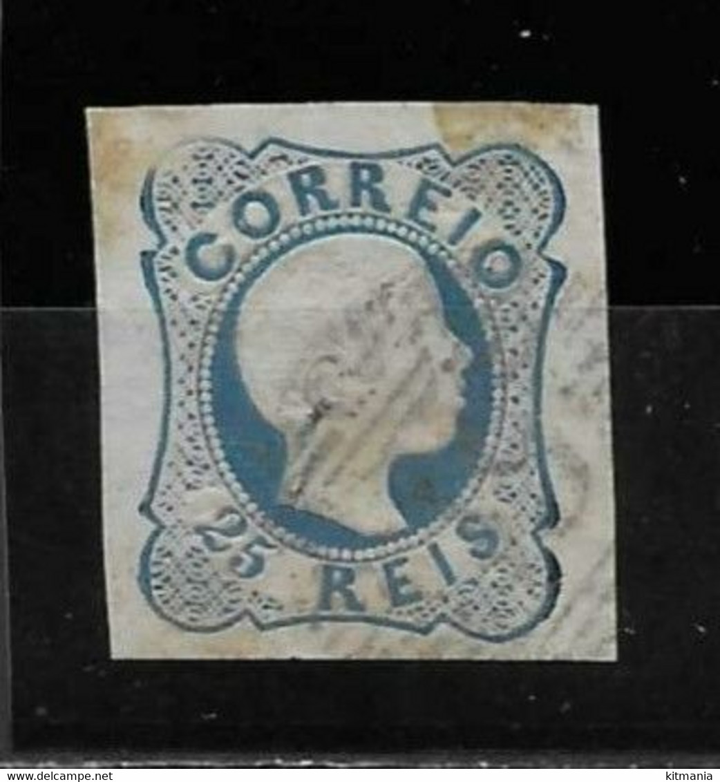 1855/56 Portugal #6 D,Pedro V 25rs Used - P1639 - Used Stamps