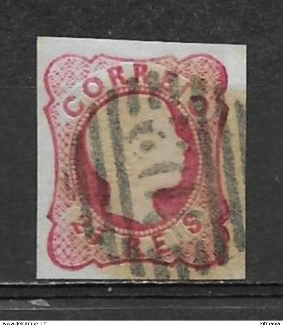 1856/58 Portugal #13 D,Pedro V 25rs Used Postmark #102 Vianna - P1640 - Oblitérés