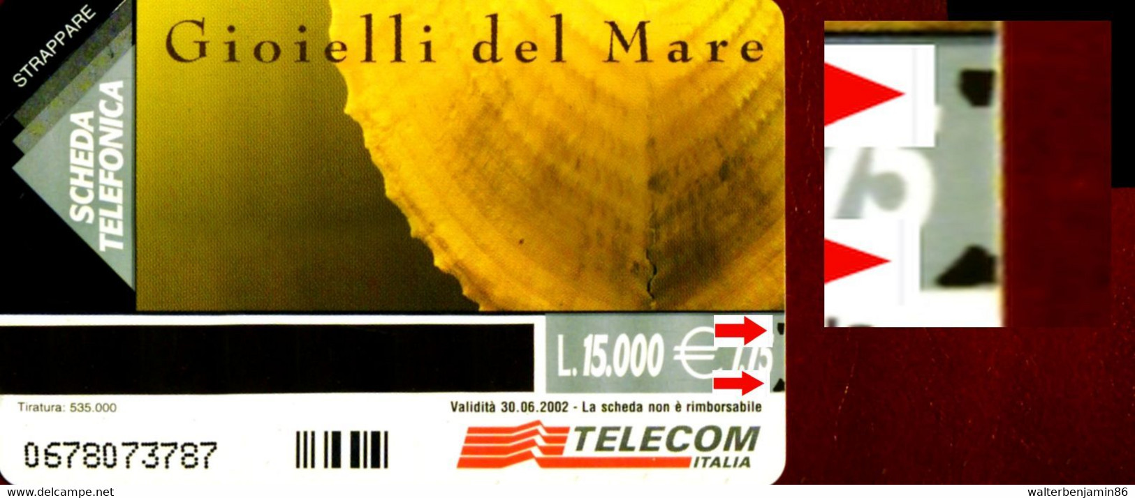 G 1184 C&C 3275 SCHEDA TELEFONICA NUOVA GIOIELLI VARIANTE TRACCE BANDA MAGNETICA - Erreurs & Variétés