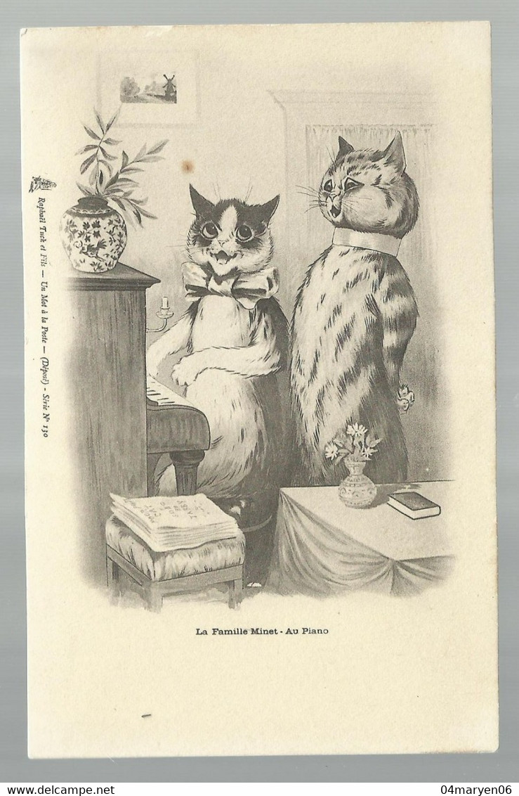 ***  1  X  LOUIS  WAIN ??????  ***   -   La Famille Minet - Au Piano - Wain, Louis