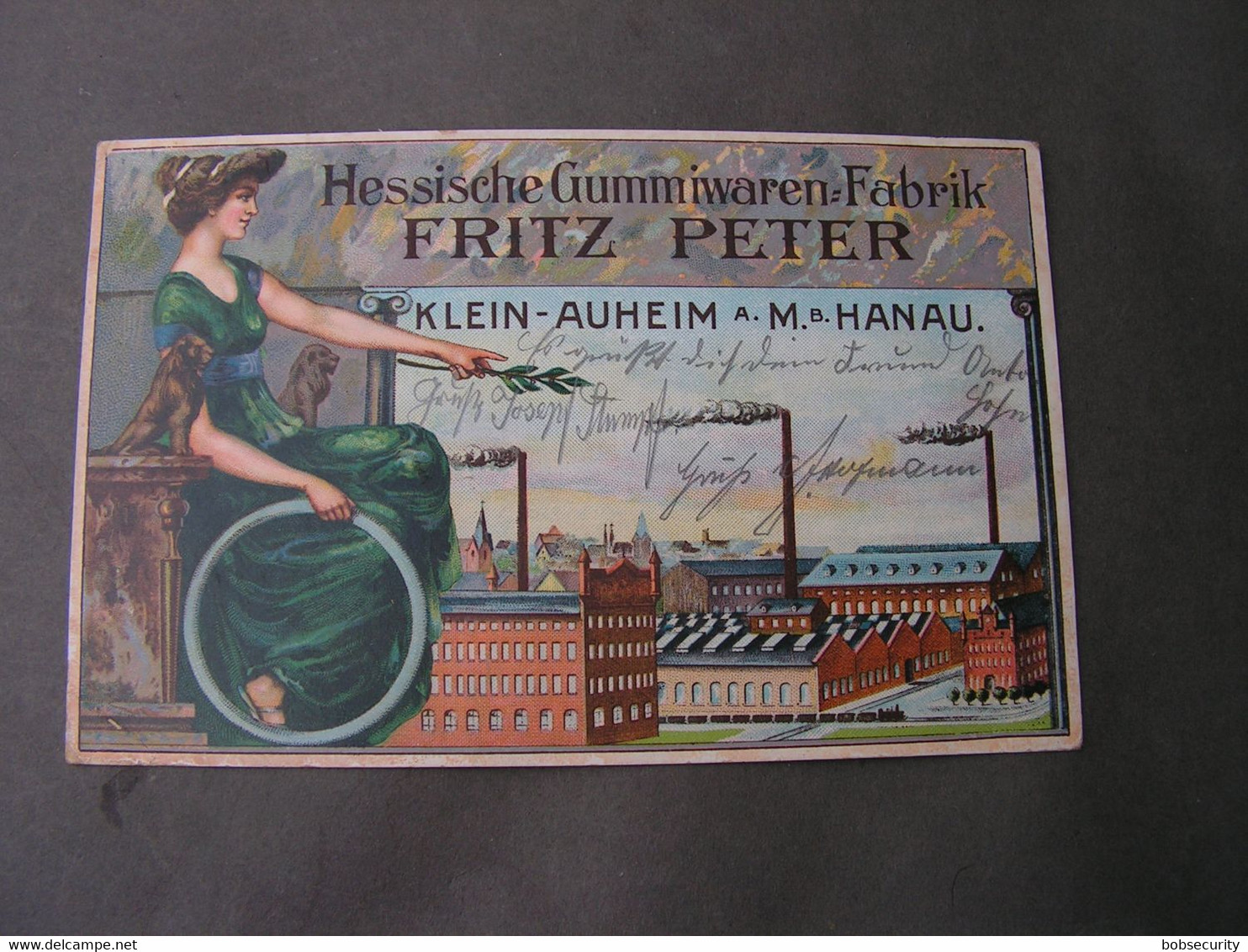 Hanau , Klein Auheim Fabrik Karte 1911 - Hanau