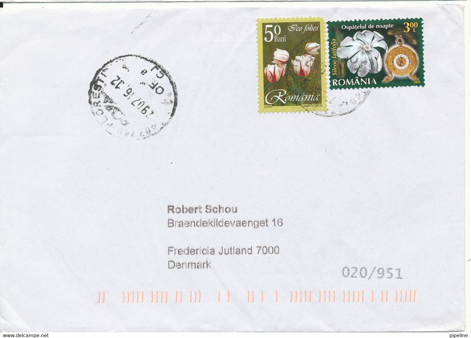 Romania Cover Sent To Denmark 29-7-2016 Topic Stamps - Lettres & Documents