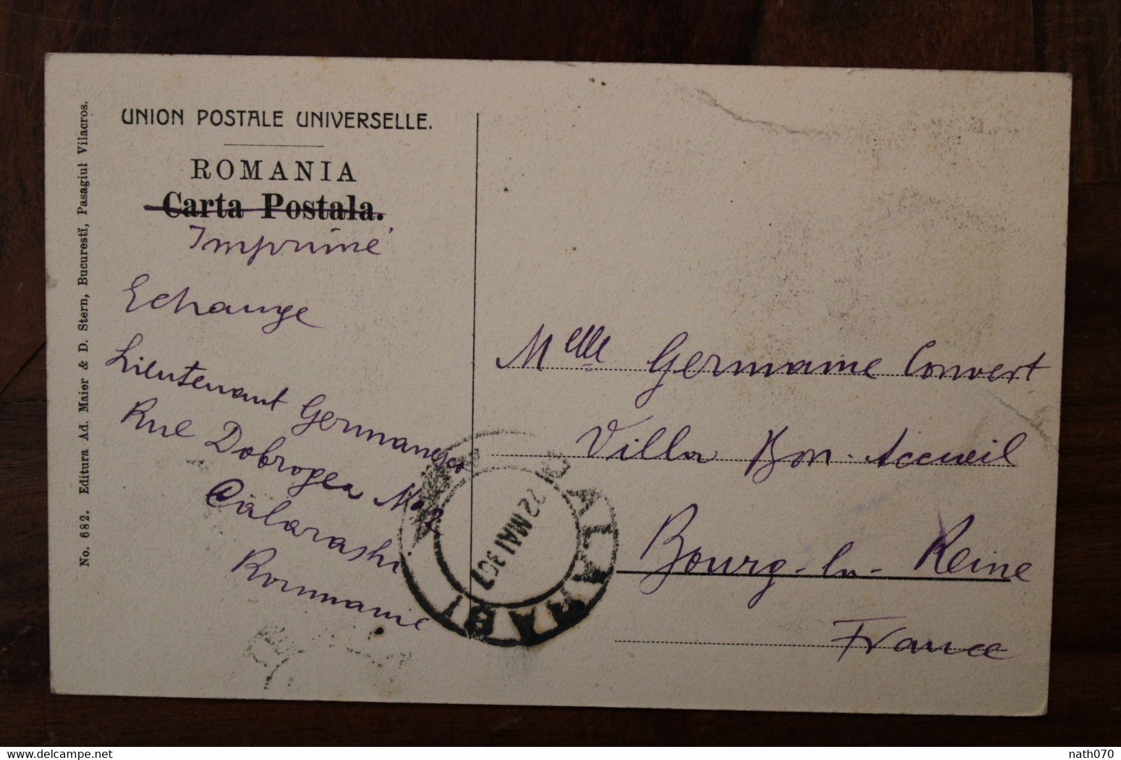 CPA Ak 1907 Casa De Depuneri BUCURESCI Bucarest Roumanie Rumänien Romania Jugendstil France Bourg La Reine Imprimé - Storia Postale