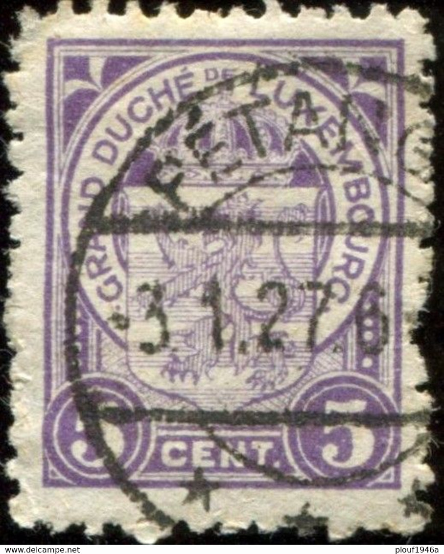 Pays : 286,02 (Luxembourg)  Yvert Et Tellier N° :    93 (o) - 1907-24 Ecusson