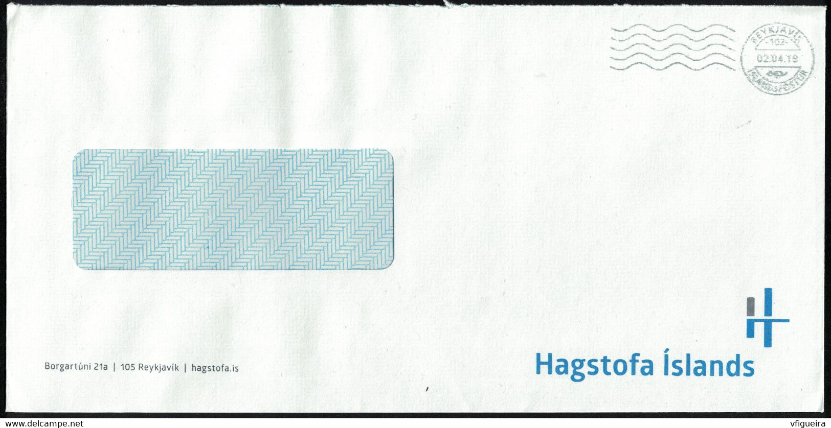 Islande EMA Empreinte Postmark Enveloppe Hagstofa Islands Statistics Iceland - Franking Labels