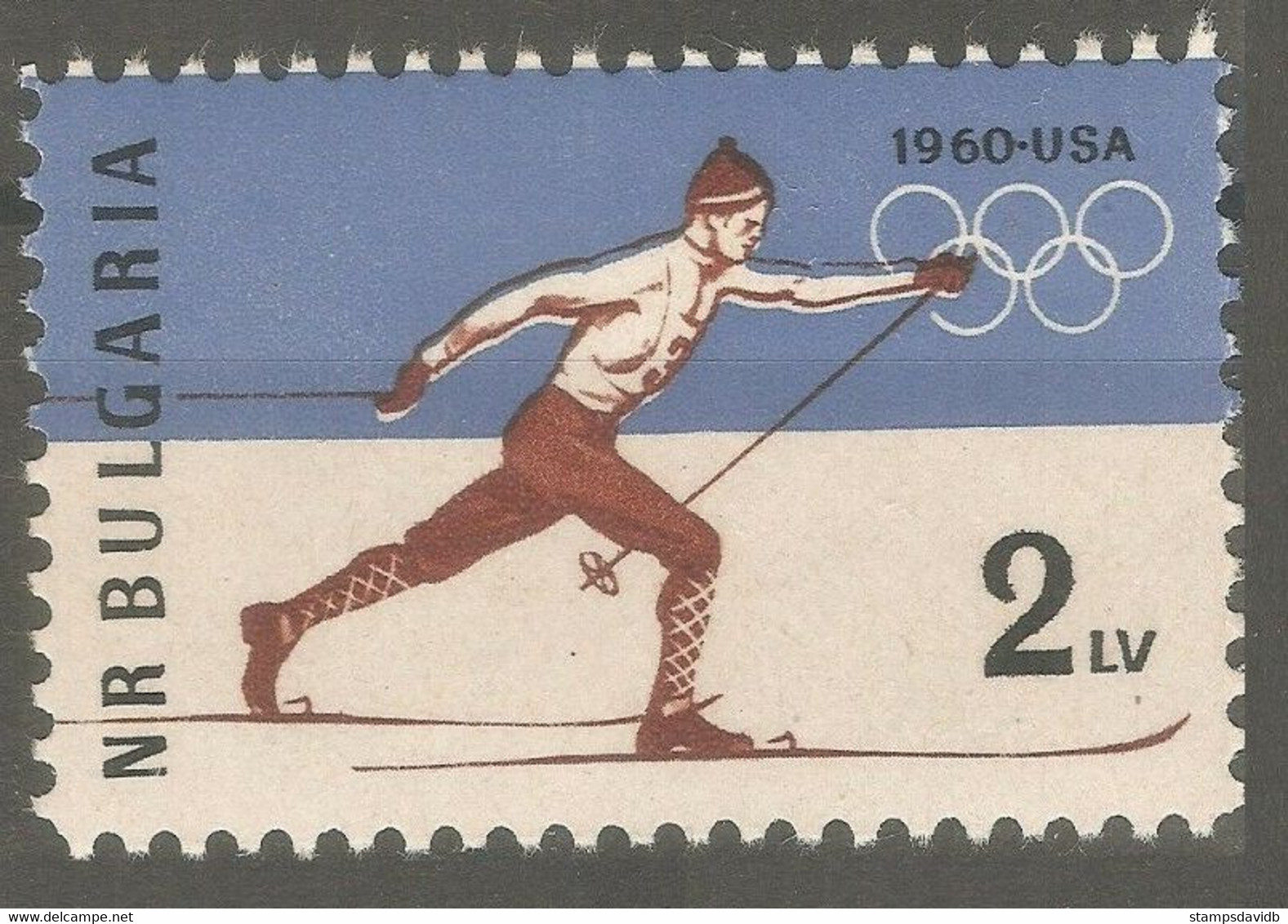 1960 Bulgaria 1153 1960 Olympic Games In Squaw Valley 1,50 € - Invierno 1960: Squaw Valley