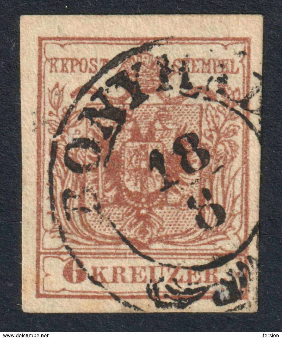 BONYHÁD 1854 1850 KuK K.u.K Austria Hungary - 6 Kr. - Used - ...-1867 Prephilately