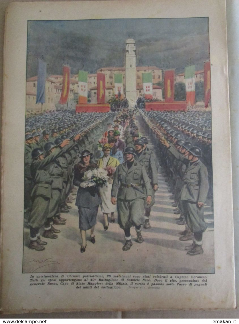 # DOMENICA DEL CORRIERE COPERTINA  N 41 /1937 MUSSOLINI PARLA A BERLINO / 40° BATTAGLIONE CAMICIE NERE - First Editions