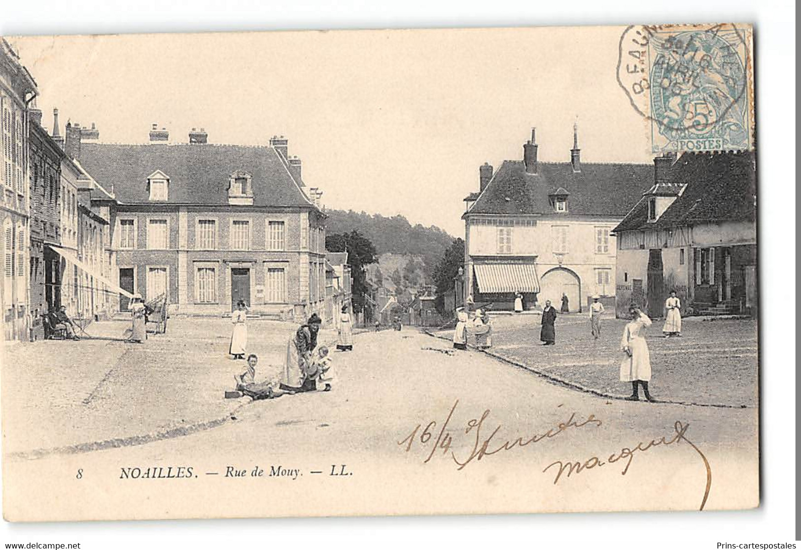 CPA 60 Noailles Rue De Mouy - Noailles