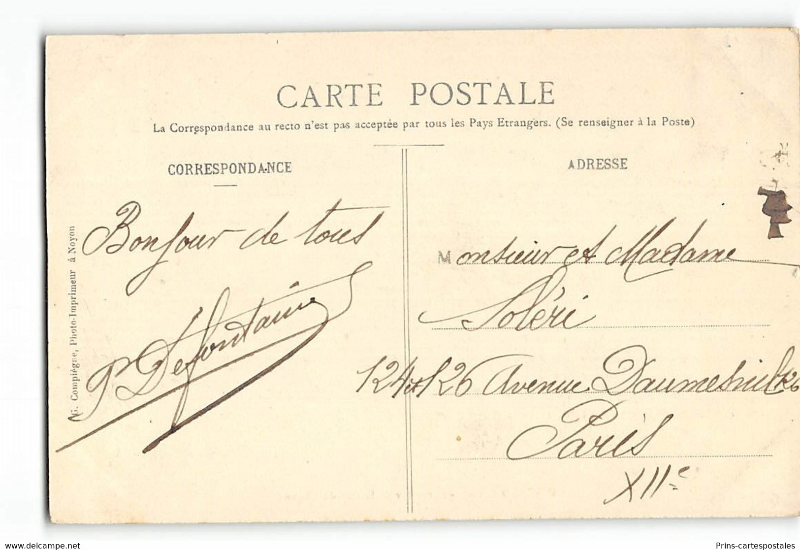 CPA 60 Guiscard Carrefour De La Rue De Chauny - Guiscard