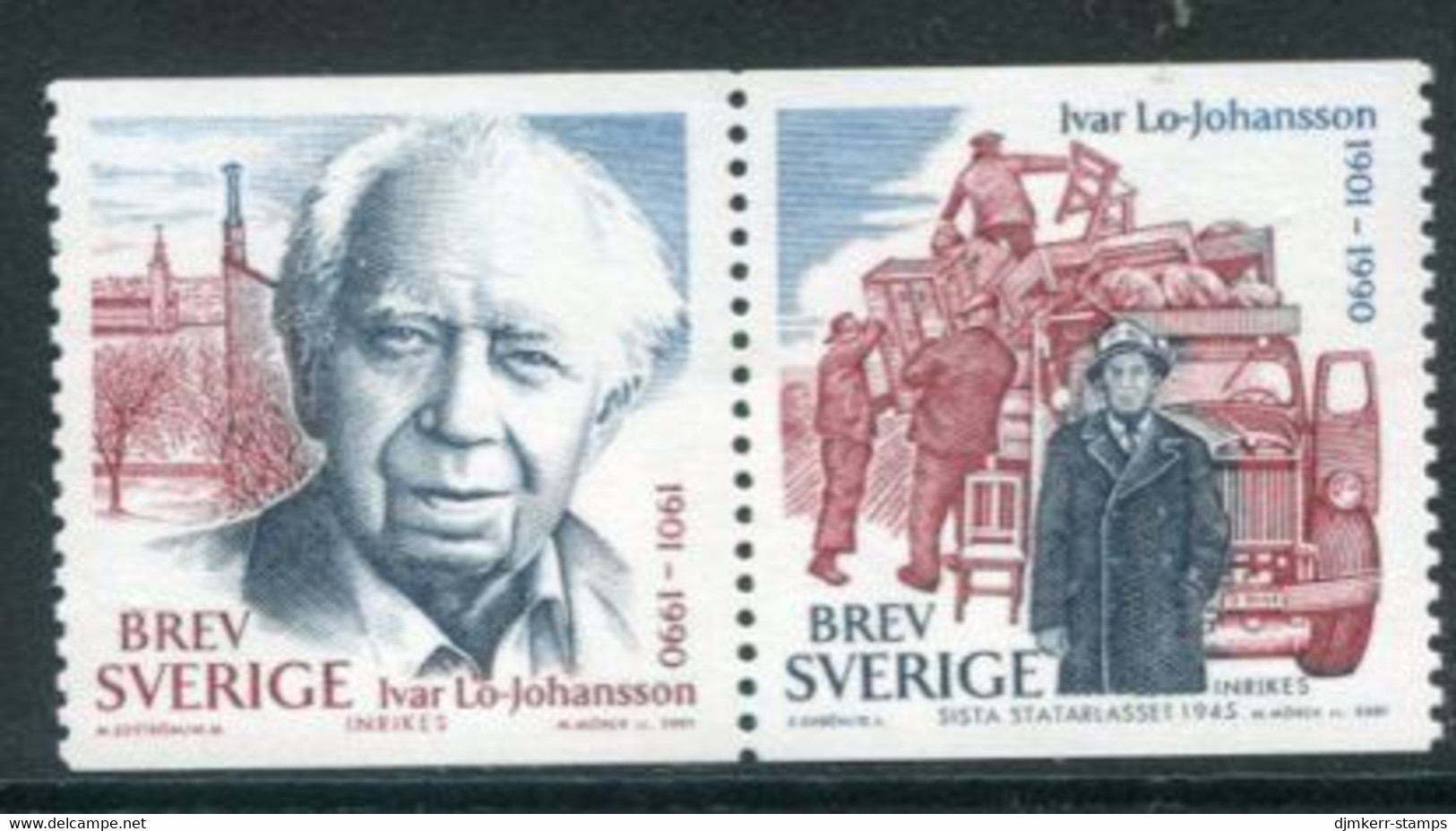 SWEDEN 2001 Birth Centenary Of Lo-Johansson MNH / **.  S Michel 2241-42 - Ongebruikt