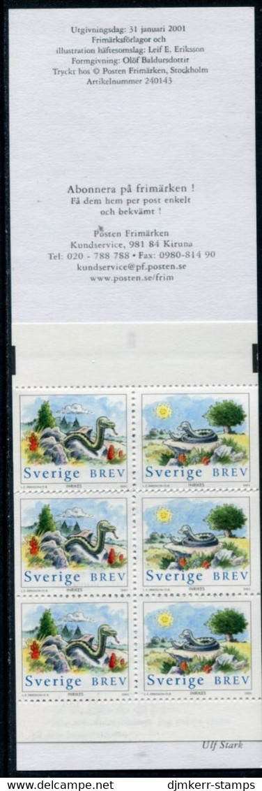 SWEDEN 2001 Chinese New Year Booklet MNH / **   Michel 2209-10, MH272 - 1981-..