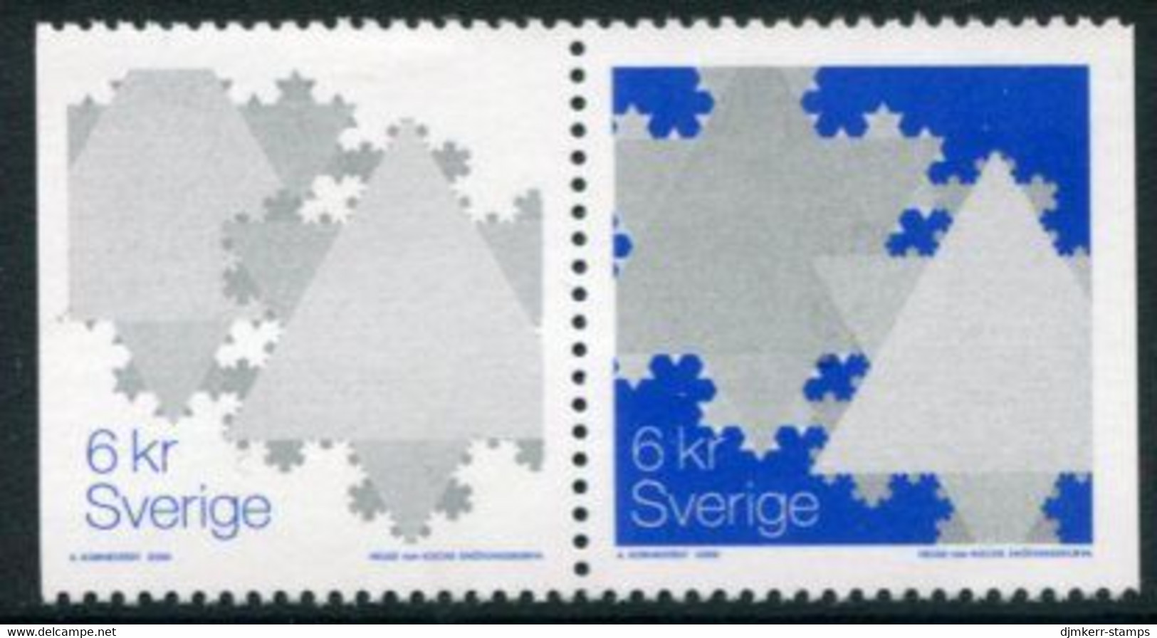 SWEDEN 2000 Christmas: Snowflakes MNH / **   Michel 2207-08 - Unused Stamps
