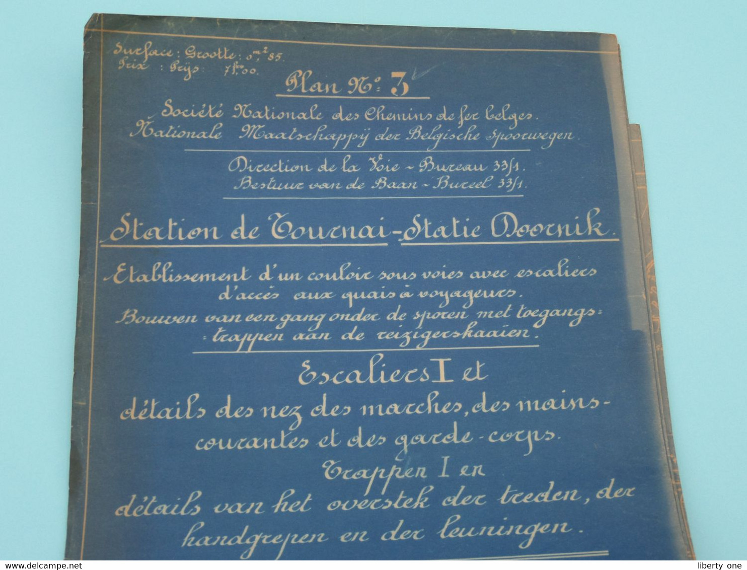 Plan N° 3 > Chemins De FER Belgische SPOORWEGEN > STATION De TOURNAI Statie Doornijk ( Zie / Voir SCANS ) Doornik 1932 ! - Obras Públicas