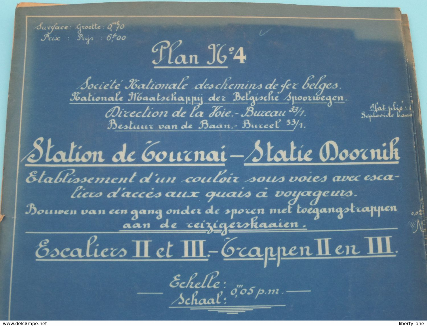 Plan N° 4 > Chemins De FER Belgische SPOORWEGEN > STATION De TOURNAI Statie Doornijk ( Zie / Voir SCANS ) Doornik 1932 ! - Obras Públicas