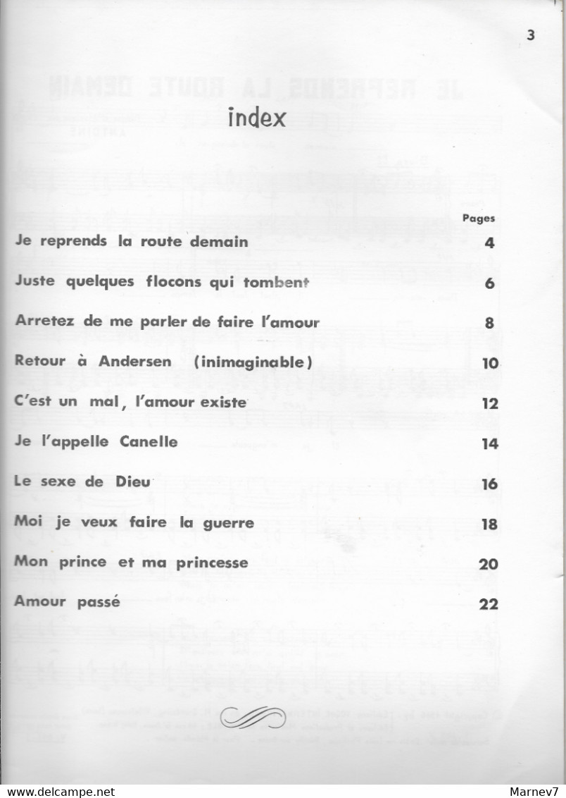 Partition Musicale -  ANTOINE - Vogue International - Fascicule Signé De L'Auteur - 28 Pages - 10 Titres - Canelle... - Partituren