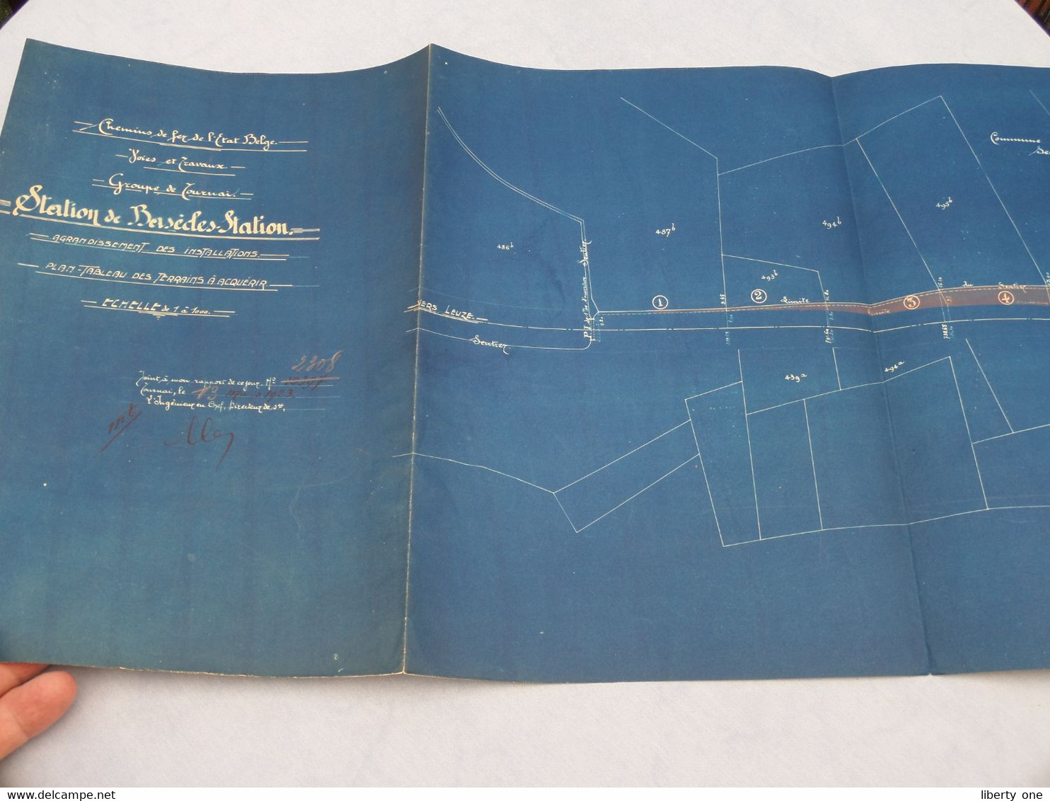 Chemins De FER Belgische SPOORWEGEN (Groupe Tournai) STATION De BASECLES ( Zie / Voir SCANS ) 1923 ! - Travaux Publics