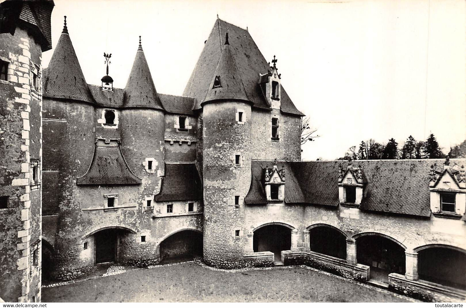 CPSM 41 FOUGERES SUR BIEVRE LE CHATEAU COUR INTERIEURE - Autres & Non Classés