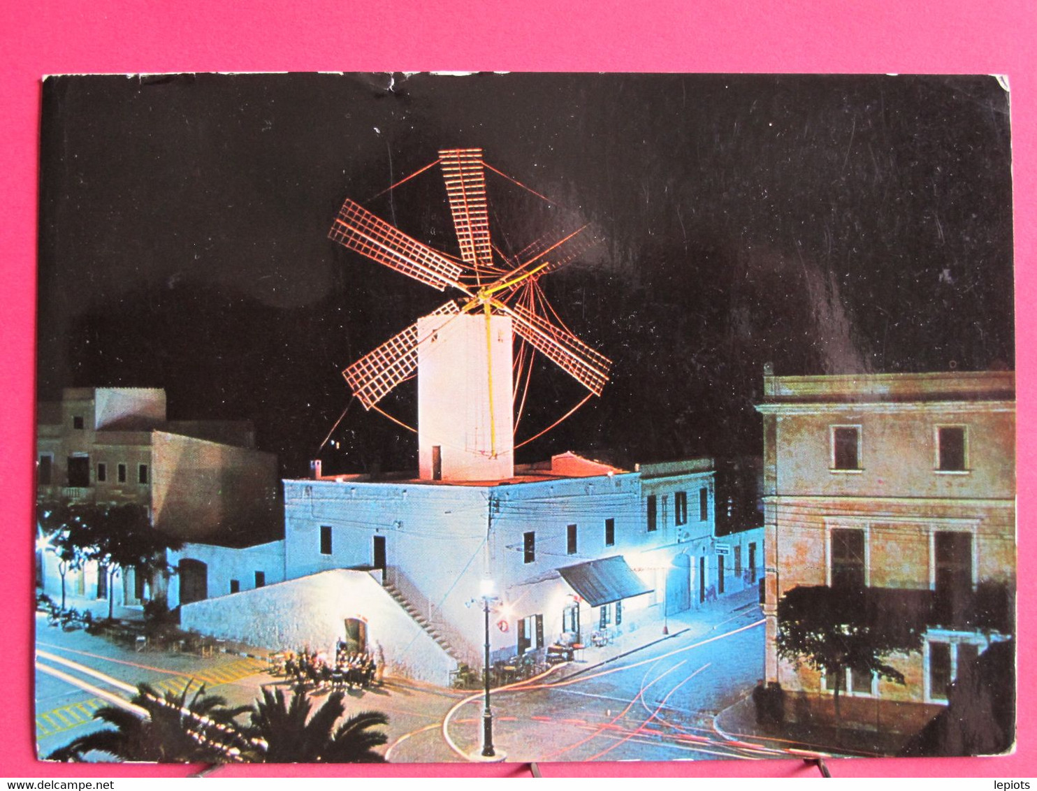 Visuel Très Peu Courant - Espagne - Ciudadela Menorca - Baleares - Molino Antiguo Vista Nocturna - R/verso - Menorca