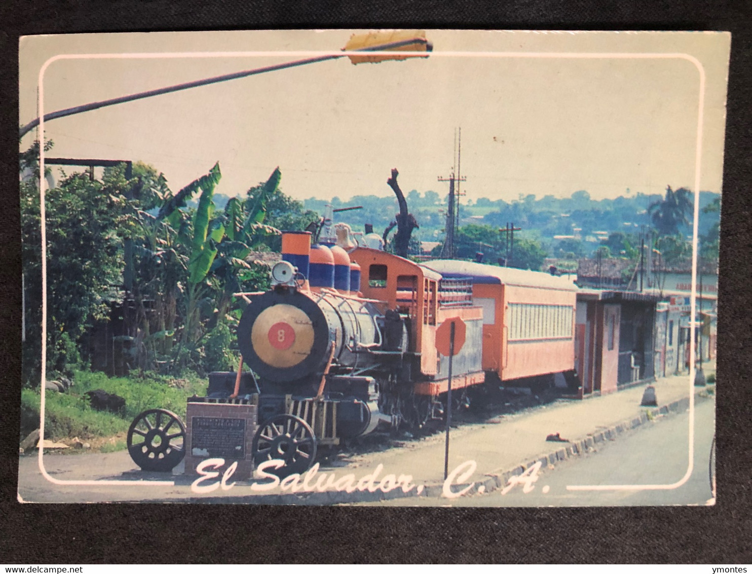 Postcard Train In Sonsonate 2017 ( Lions Club And Santa Ana Church Stamps) - El Salvador