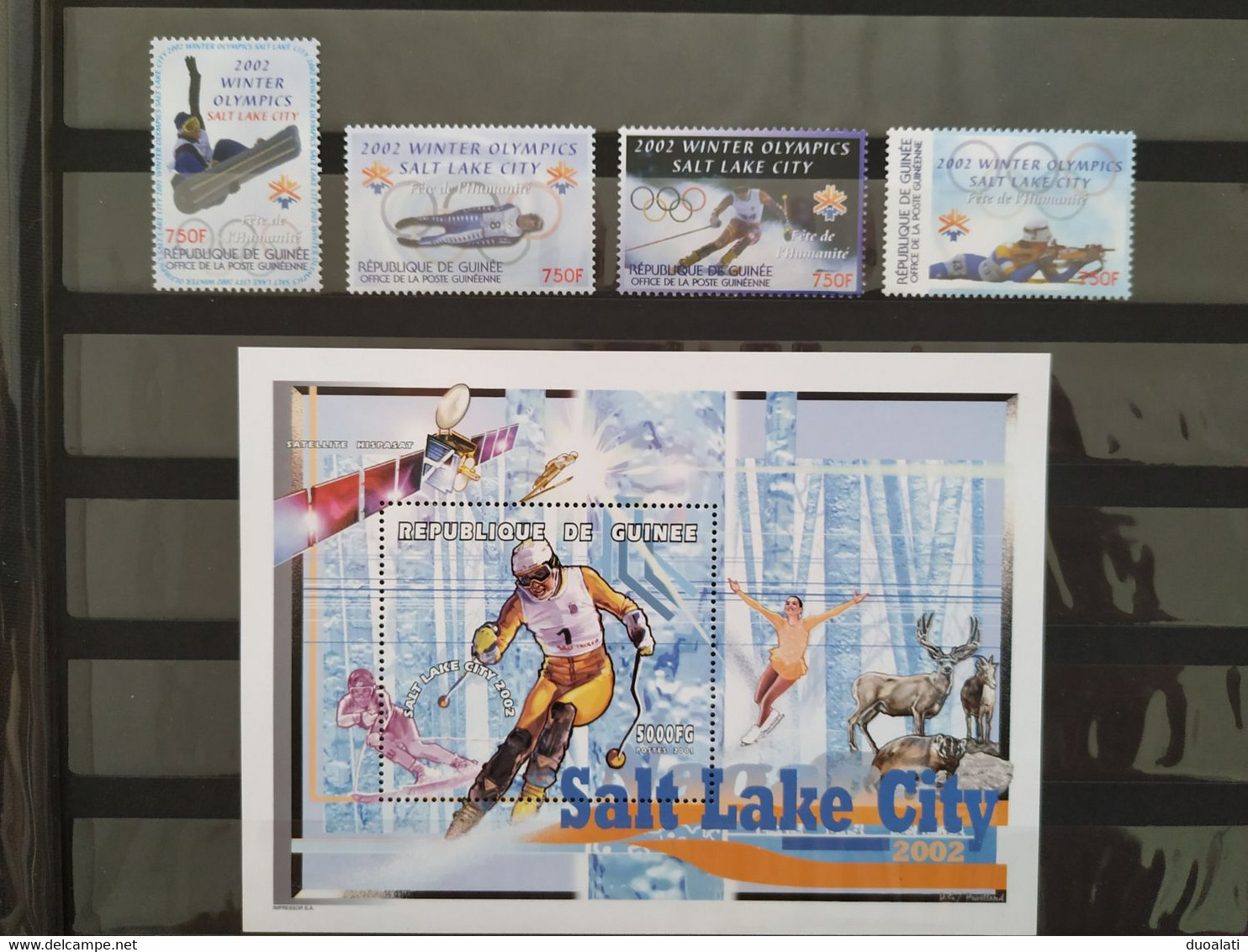 Guinea 2002 Olympic Winter Games Salt Lake City Skiing MNH Stamps & S/S Biathlon Snowboard Skiing Luge - Hiver 2002: Salt Lake City
