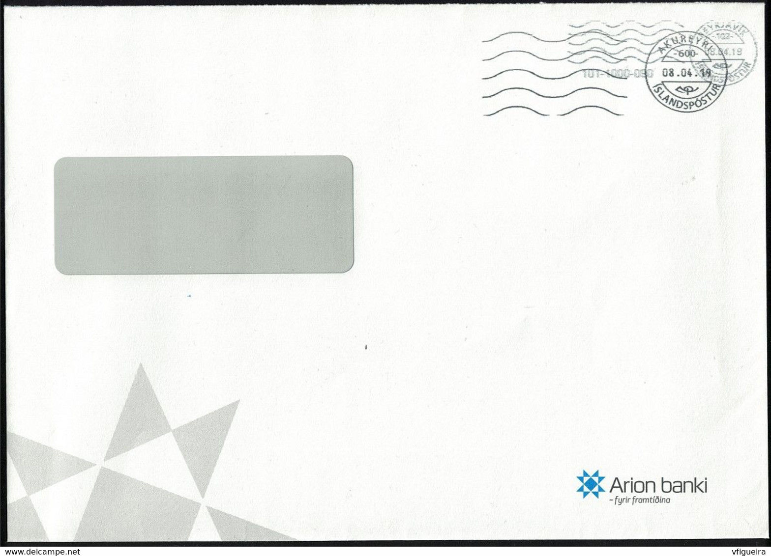 Islande EMA Empreinte Postmark Enveloppe Arion Banki - Automatenmarken (Frama)