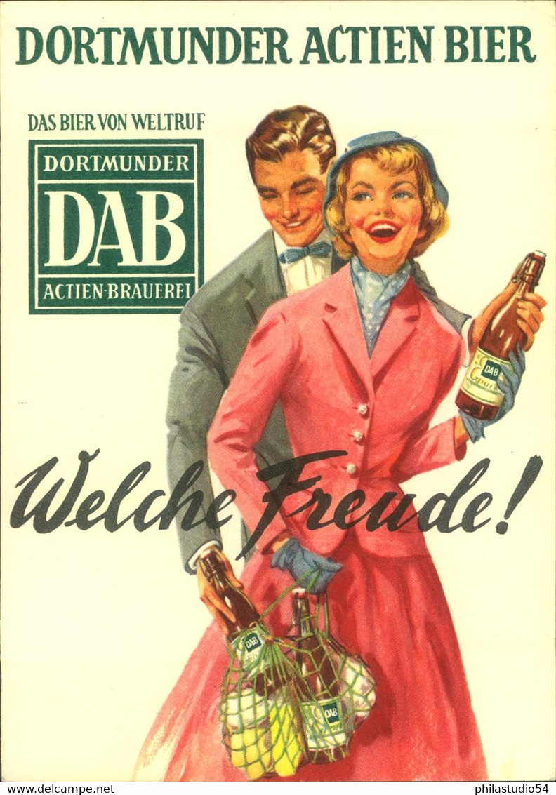 1958, BIER / BEER - Werbekarte "Dortmunder Aktienbrauerei" - Sonstige & Ohne Zuordnung