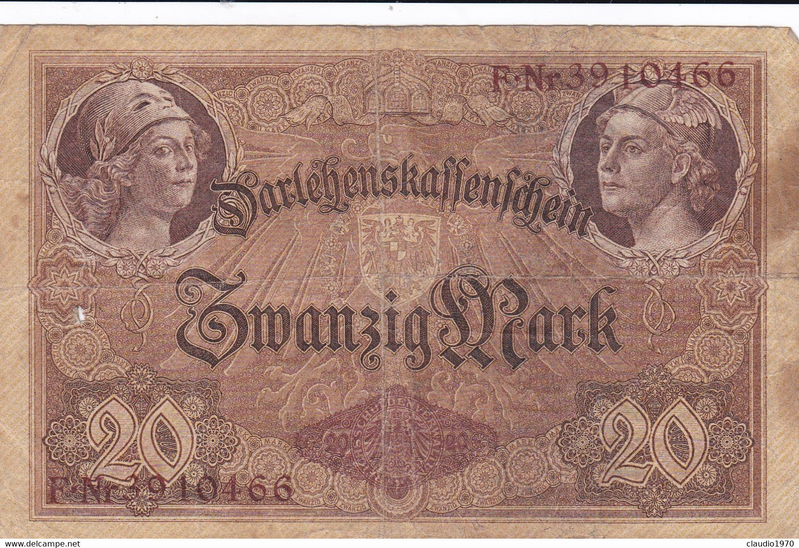 GERMANIA - 1914  BANCONOTE TEDESCA - 20 MARK - 20 Mark