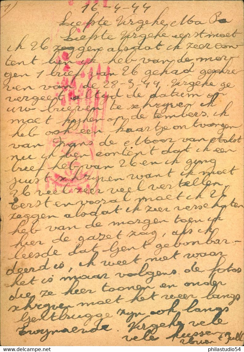 1944, Zwangsarbeiterkarte Aus Einem Lager In LEIPZIG Nach Frankreich - Sonstige & Ohne Zuordnung