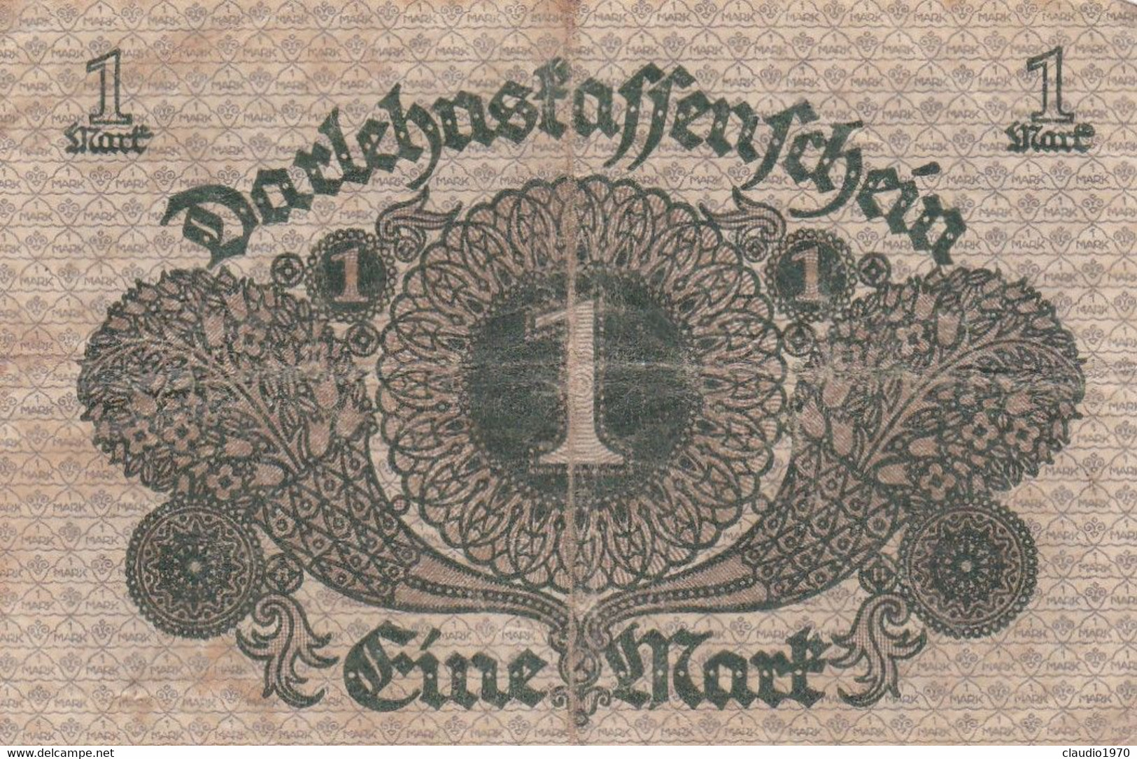 GERMANIA - 1920  BANCONOTE TEDESCA - 1 MARK - 1 Mark