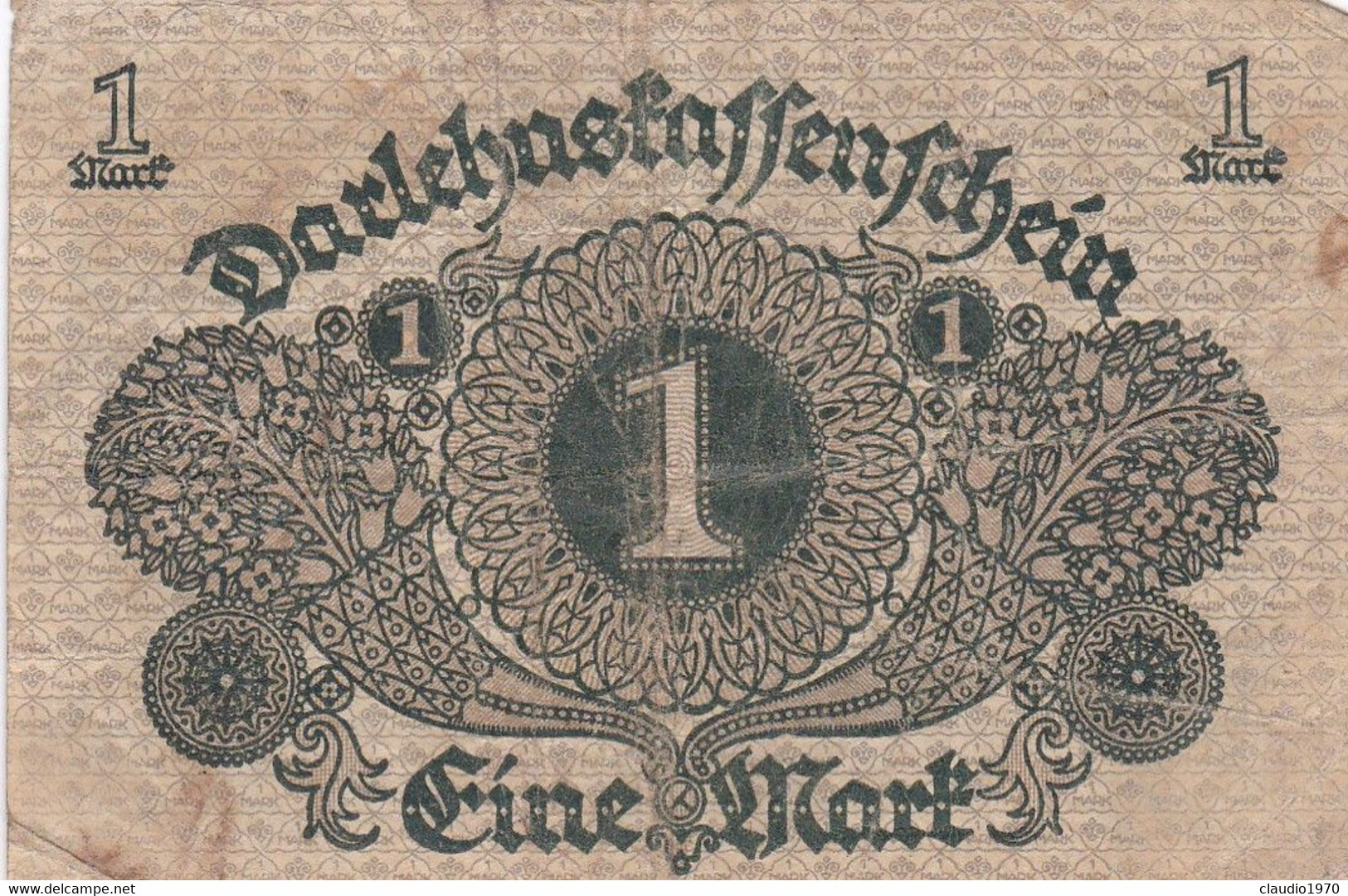 GERMANIA - 1920  BANCONOTE TEDESCA - 1 MARK - 1 Mark