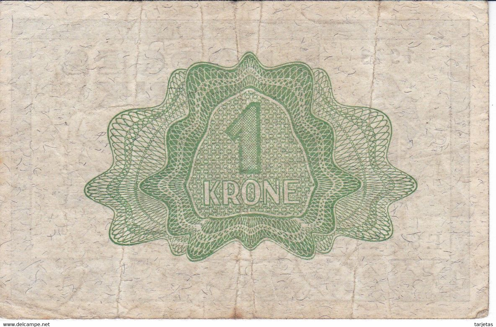 BILLETE DE NORUEGA DE 1 KRONE DEL AÑO 1943 (BANKNOTE) - Norwegen