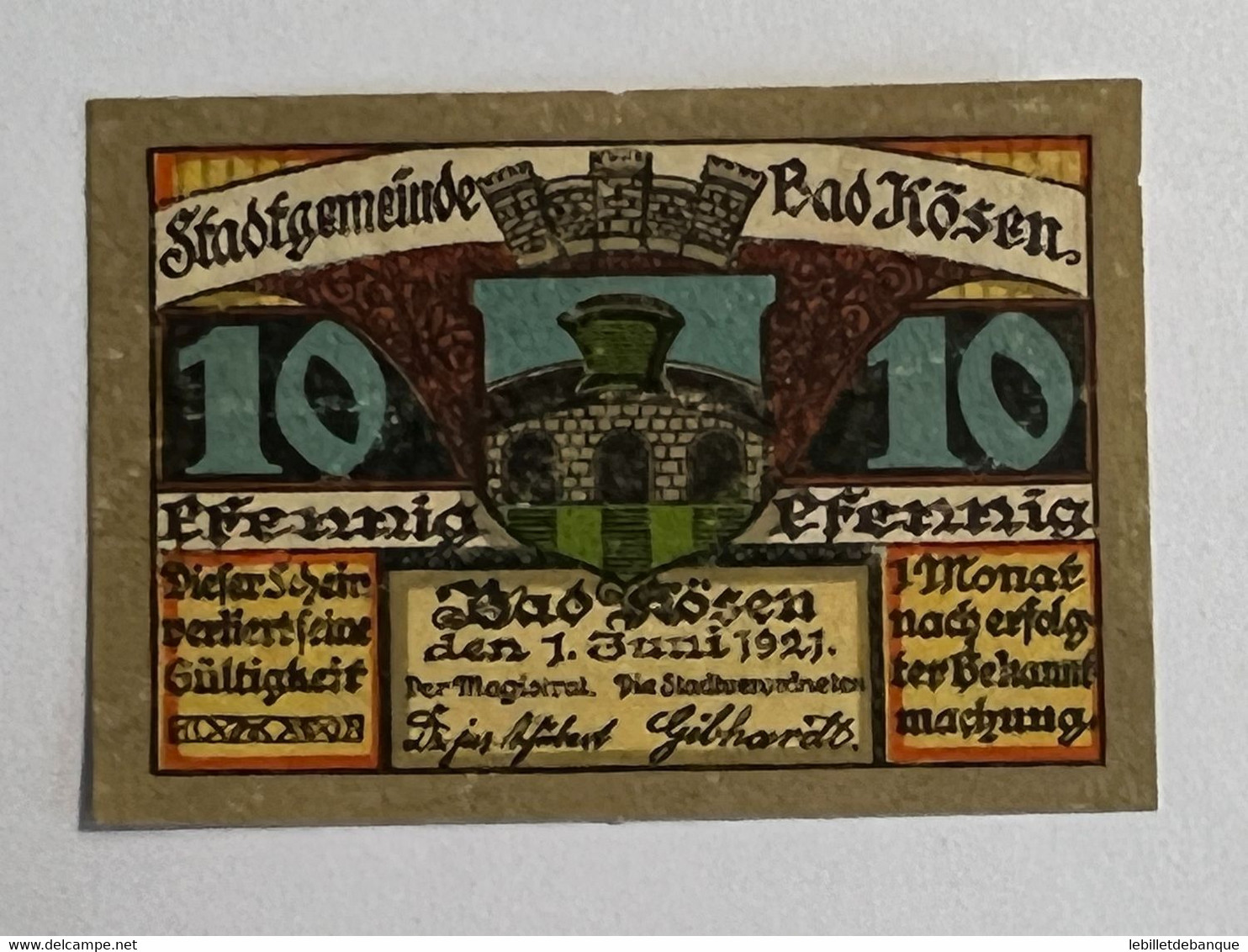 Allemagne Notgel Kosen 10 Pfennig - Sammlungen