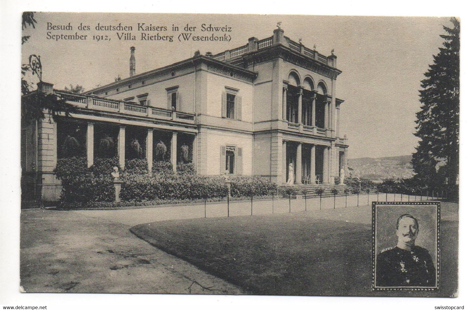 ZÜRICH ENGE Besuch Des Deutschen Kaisers September 1912 Villa Rietberg (Wesendonk) - Enge