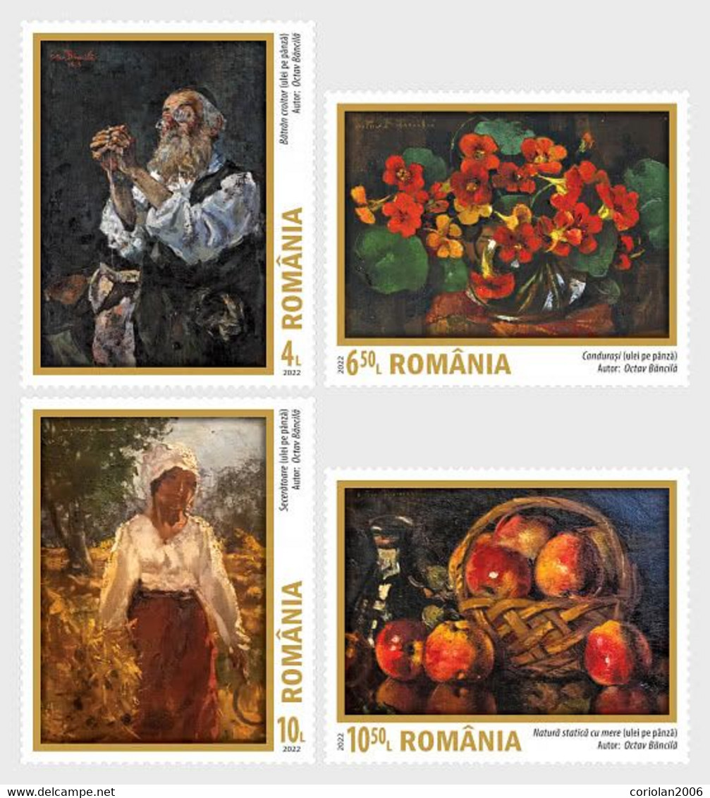 Romania 2022 / 150 Years Octav Bancila / Set 4 Stamps - Nuovi